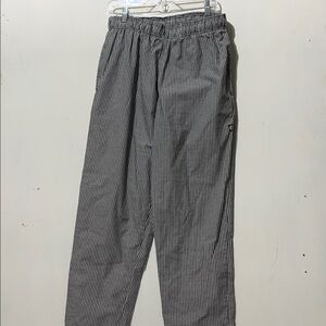 Chef Works mens pants size Large chef pants black white gingham